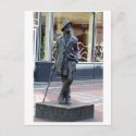 James Joyce famous Irish author sculpture, Dublin postcard