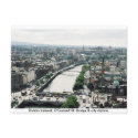 Ireland postcard, O'Connell Bridge Dublin & city skyline