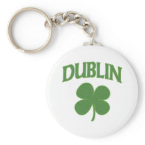 Dublin Irish Shamrock Keychain