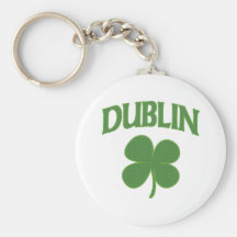 Dublin Irish Shamrock Keychain