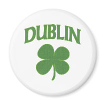 Dublin Irish Shamrock Refrigerator Magnet