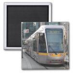 Dublin Luas Silver Tram with Yellow Stripe Magnet