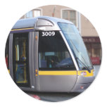 Dublin Luas Silver Tram with Yellow Stripe Sticker