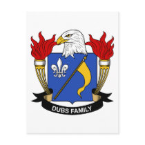 Dubs Family Crest postcards by coatsofarms Dubs Family Crest postcards