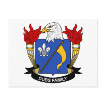 Dubs Family Crest postcards by coatsofarms Dubs Family Crest postcards