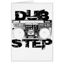 Dubstep Black Boombox Cards