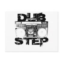 Dubstep Black Boombox Postcard