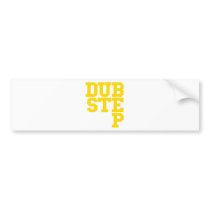 Dubstep Blockletter (Gold) Bumper Sticker