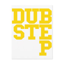 Dubstep Blockletter (Gold) Postcard