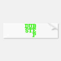 Dubstep Blockletter (Lime) Bumper Stickers
