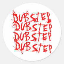 Dubstep Blood Repeat Round Stickers