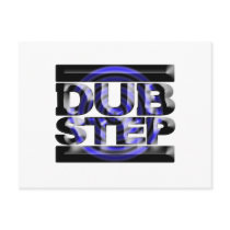 DUBSTEP dub step t shirt blue spin rusko caspa Postcard
