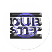 DUBSTEP dub step t shirt blue spin rusko caspa Stickers