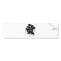 Dubstep FatCap Black Bumper Sticker