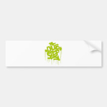 Dubstep FatCap Lime Bumper Stickers