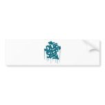 Dubstep FatCap Reef Blue Bumper Stickers