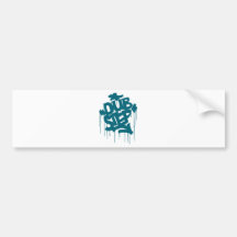 Dubstep FatCap Reef Blue Bumper Stickers