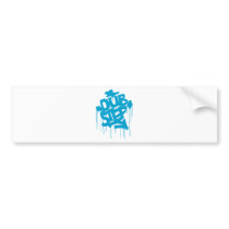 Dubstep FatCap Sky Blue Bumper Sticker