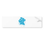 Dubstep FatCap Sky Blue Bumper Sticker