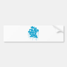 Dubstep FatCap Sky Blue Bumper Sticker