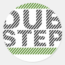 Dubstep Green Round Stickers