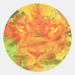 Dubstep Lion - DJ Qazi Round Sticker