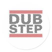 Dubstep Music Round Stickers