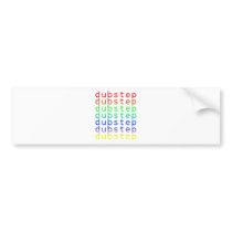 Dubstep Text Color Spectrum Bumper Sticker