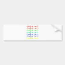 Dubstep Text Color Spectrum Bumper Sticker