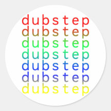Dubstep Text Color Spectrum Round Sticker