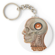 Dubstep woofer brain key chain