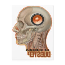 Dubstep woofer brain post cards