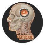 Dubstep woofer brain round stickers