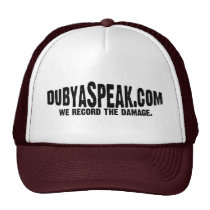 DubyaSpeak Logo Trucker hats