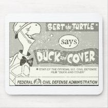 Duck and Cover - distressed Mousepad