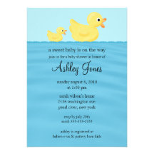 Duck Baby Shower Custom Announcements