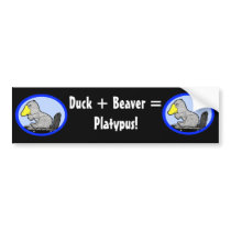 Duck + Beaver = Platypus! Bumper Sticker