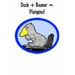 Duck + Beaver = Platypus! t-shirts