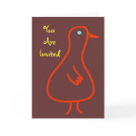Duck Birthday Invitation Card cards