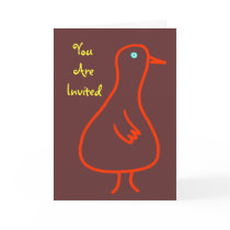 Duck Birthday Invitation Card