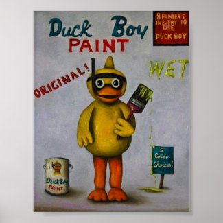 Duck Boy Paint print