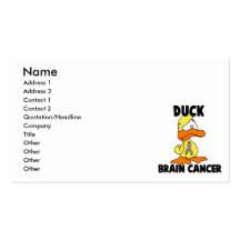 Duck Brain Cancer Business Cards