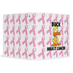 duck breast cancer awarness notebook vinyl binders