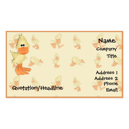 Duck Business Card (front side)