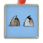 Customizable Duck Butts Premium Square Ornament