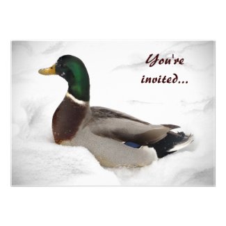 Duck Christmas Party Custom Invite