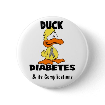 Duck Diabetes - Customized Button Zazzle_button Duck Diabetes - Customized Button Zazzle_button