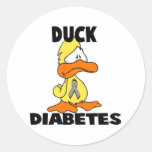 Duck Diabetes Round Stickers