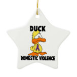 Duck Domestic Violence Christmas Ornament