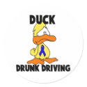 Duck Drunk Driving stickers